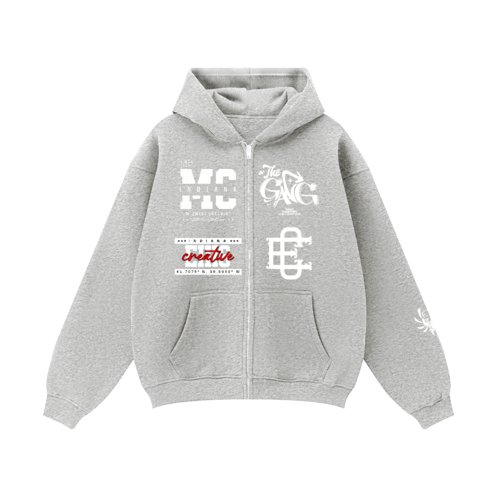 Full Zip-Up Fleece Hoodie (380GSM)