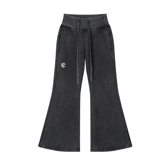 Vintage Washed Flared Fleece Pants - Creative Eiiis Shop