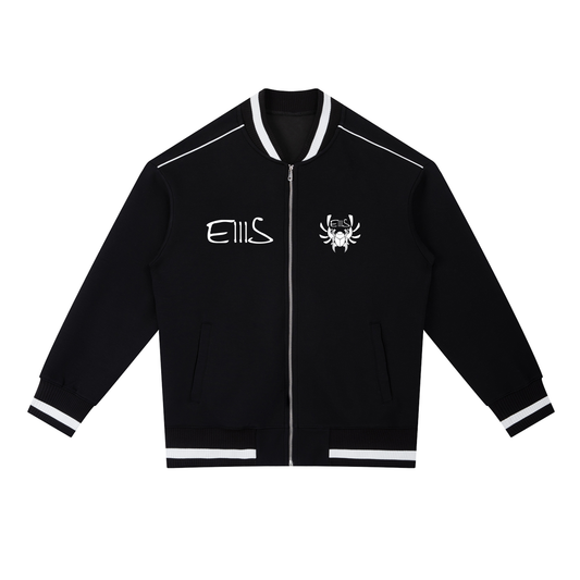 Contrast Piping Zip Bomber Jacket - Creative Eiiis Shop 