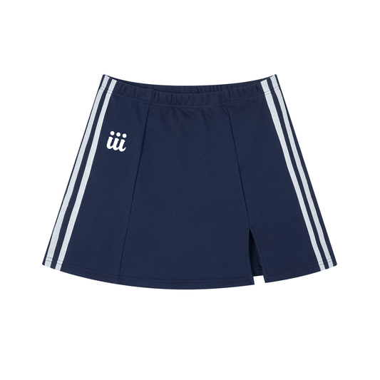 Contrast Side Stripe Slit Skirt - Creative Eiiis Shop 